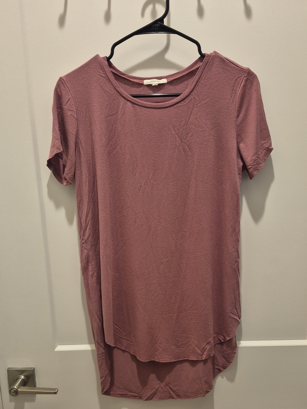 Maurices Dusty Mauve Short Sleeve Round Neck Tunic